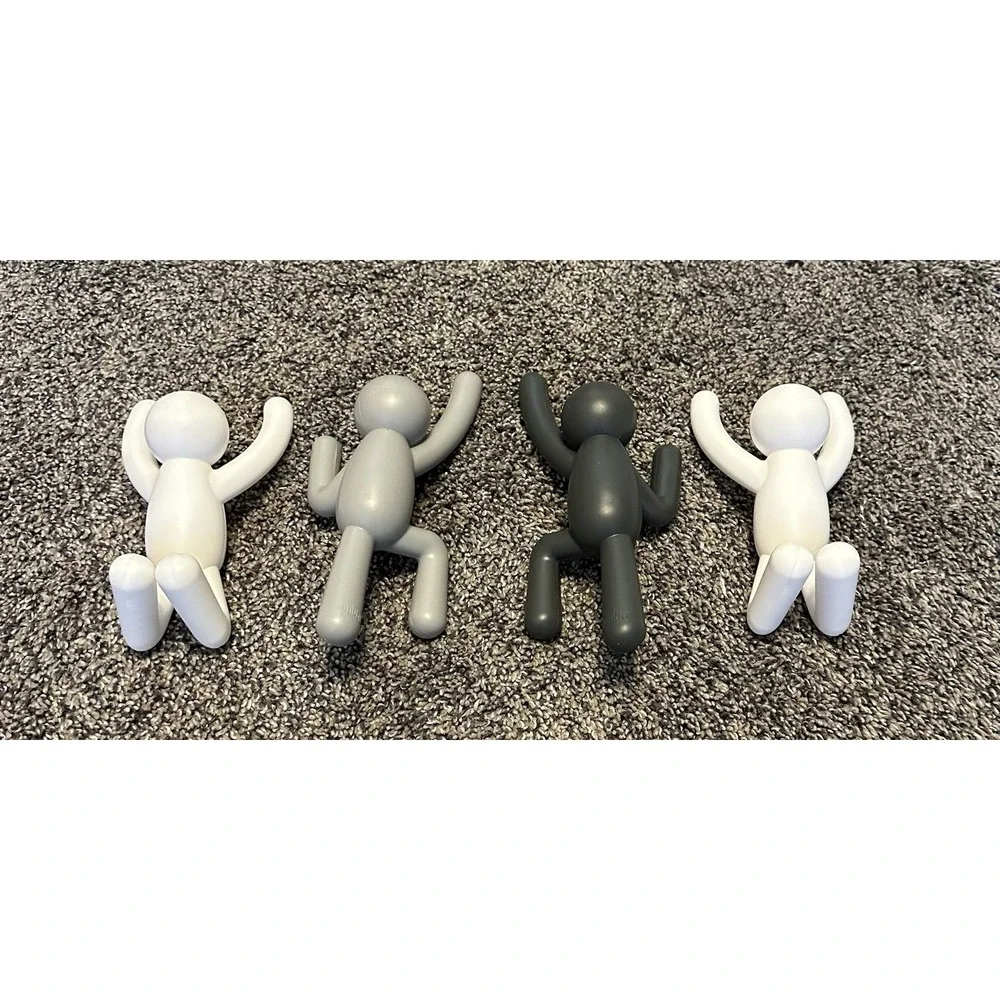 Variety Lot of 4 Umbra Buddy Wall Hooks – People Shaped Wall Mounting Coat Hooks